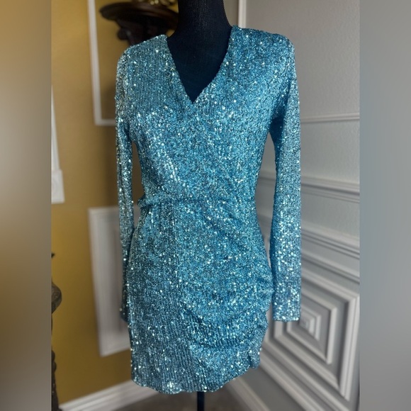 SHOW ME YOUR MUMU
PARTY HOP DRESS Sequin Blue Dress - Picture 7 of 17